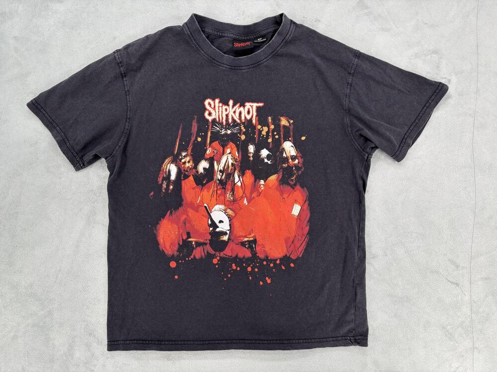 Slipknot Shirt Mens Small Black Band Graphic Metal Rock T-Shirt Cotton On